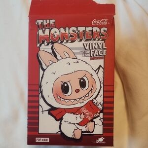 Coca Cola Labubu The Monsters Vinyl Face Box - Red and White
